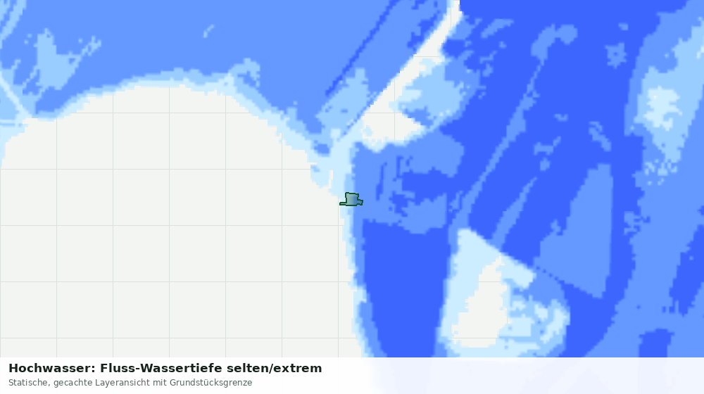 Statische Kartenansicht: Hochwasser: Fluss-Wassertiefe selten/extrem