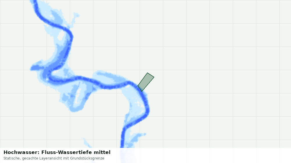 Statische Kartenansicht: Hochwasser: Fluss-Wassertiefe mittel