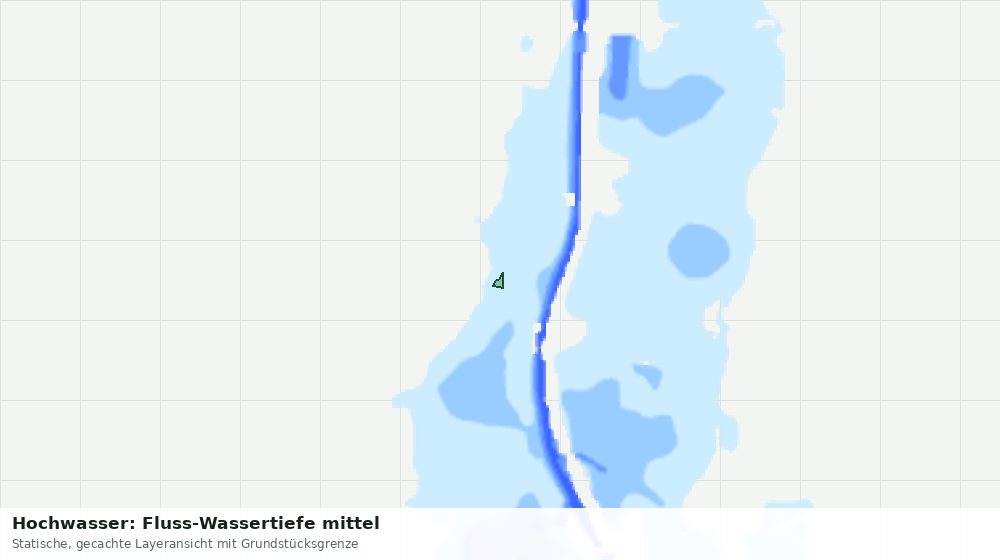 Statische Kartenansicht: Hochwasser: Fluss-Wassertiefe mittel
