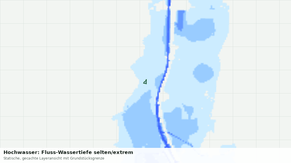 Statische Kartenansicht: Hochwasser: Fluss-Wassertiefe selten/extrem