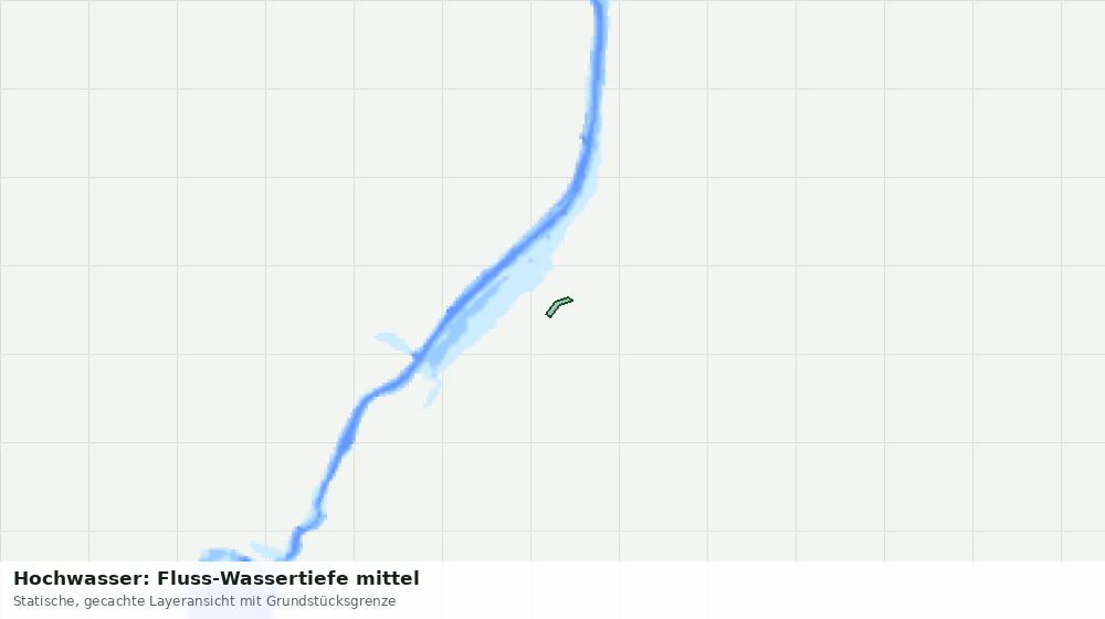 Statische Kartenansicht: Hochwasser: Fluss-Wassertiefe mittel