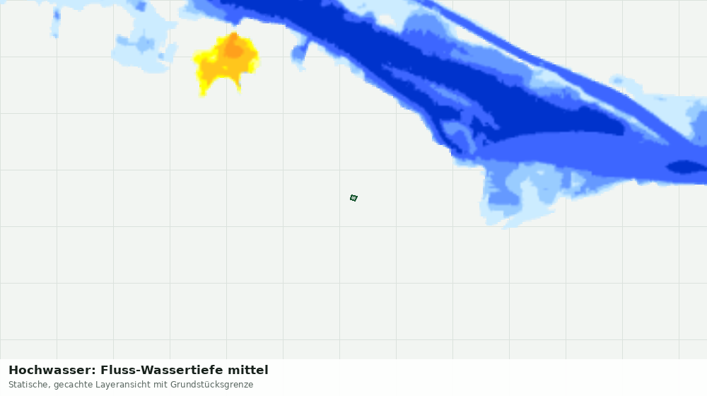 Statische Kartenansicht: Hochwasser: Fluss-Wassertiefe mittel