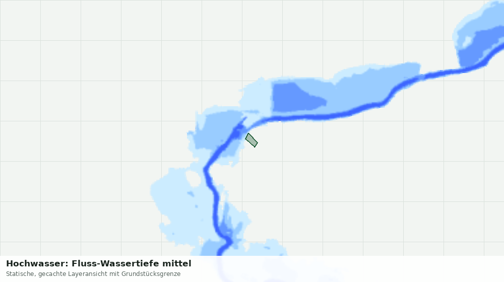 Statische Kartenansicht: Hochwasser: Fluss-Wassertiefe mittel