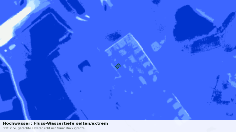 Statische Kartenansicht: Hochwasser: Fluss-Wassertiefe selten/extrem