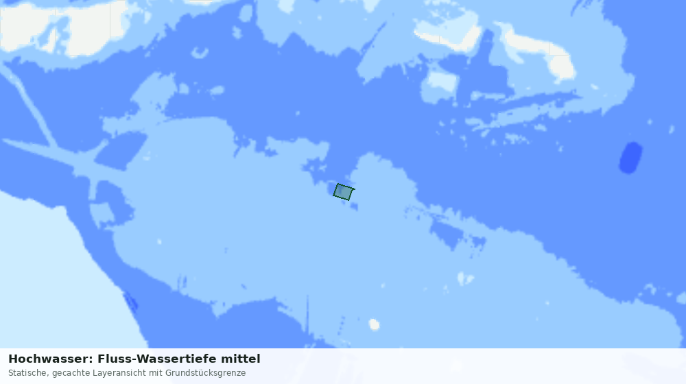 Statische Kartenansicht: Hochwasser: Fluss-Wassertiefe mittel