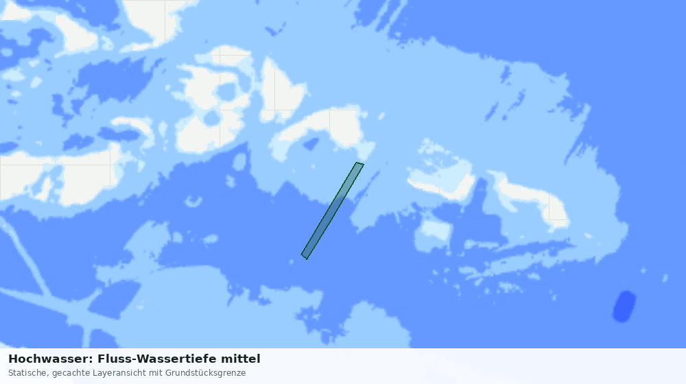Statische Kartenansicht: Hochwasser: Fluss-Wassertiefe mittel