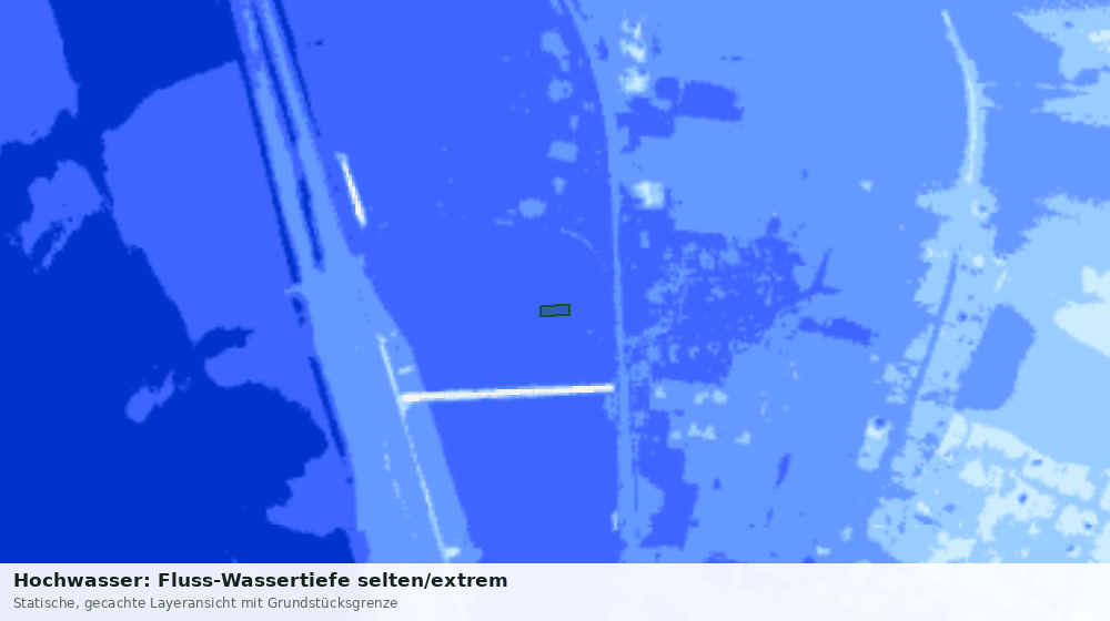 Statische Kartenansicht: Hochwasser: Fluss-Wassertiefe selten/extrem