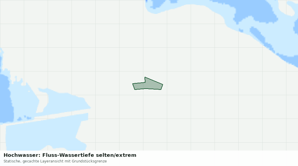 Statische Kartenansicht: Hochwasser: Fluss-Wassertiefe selten/extrem