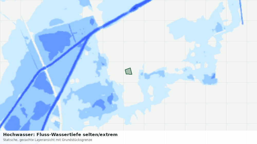 Statische Kartenansicht: Hochwasser: Fluss-Wassertiefe selten/extrem