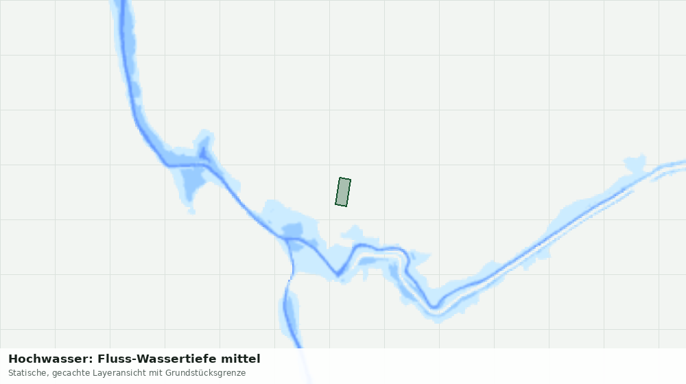 Statische Kartenansicht: Hochwasser: Fluss-Wassertiefe mittel
