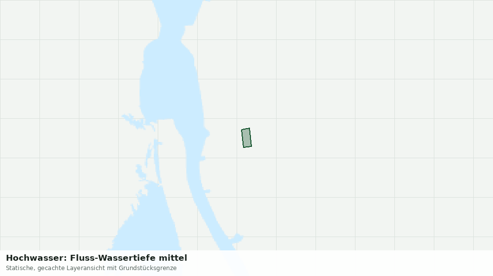 Statische Kartenansicht: Hochwasser: Fluss-Wassertiefe mittel