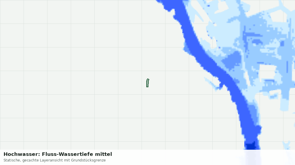 Statische Kartenansicht: Hochwasser: Fluss-Wassertiefe mittel