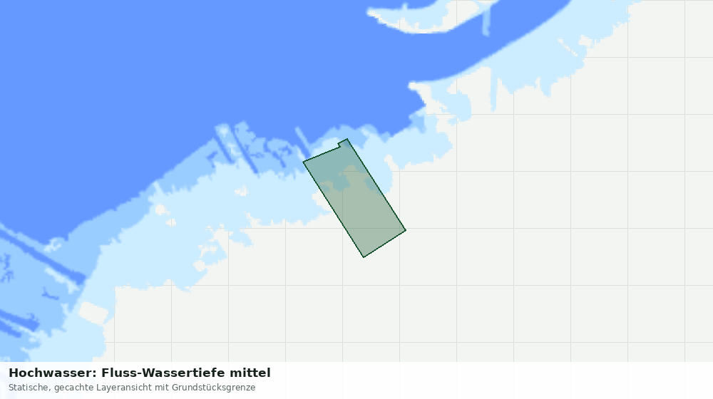 Statische Kartenansicht: Hochwasser: Fluss-Wassertiefe mittel