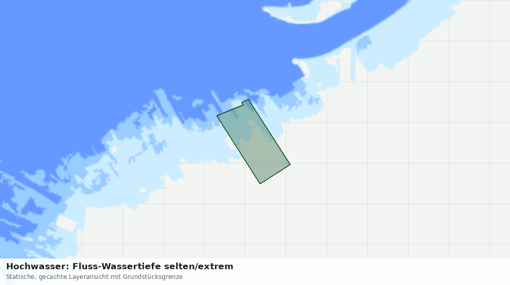 Statische Kartenansicht: Hochwasser: Fluss-Wassertiefe selten/extrem