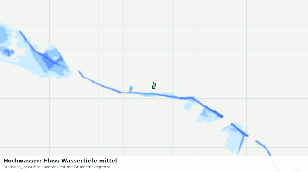 Statische Kartenansicht: Hochwasser: Fluss-Wassertiefe mittel