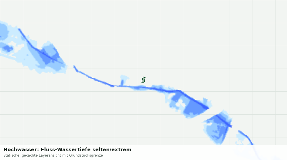 Statische Kartenansicht: Hochwasser: Fluss-Wassertiefe selten/extrem