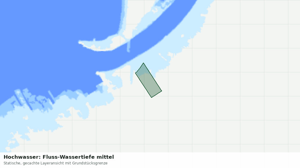 Statische Kartenansicht: Hochwasser: Fluss-Wassertiefe mittel