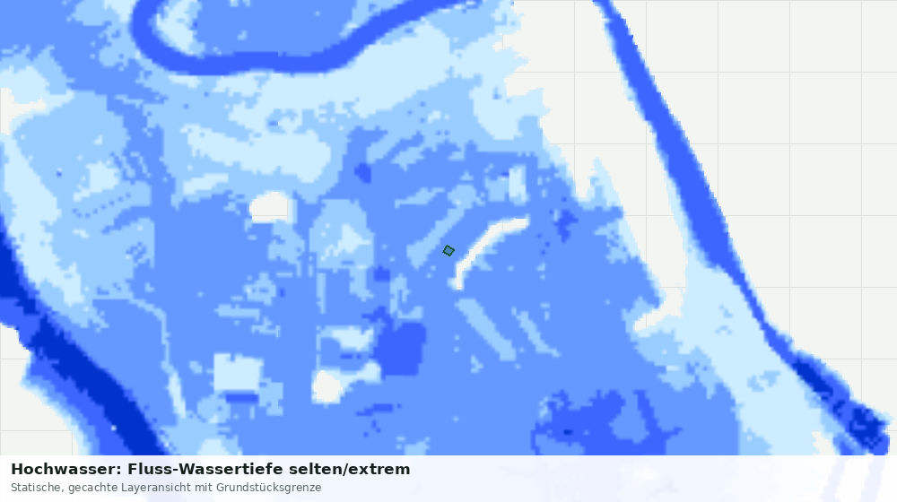 Statische Kartenansicht: Hochwasser: Fluss-Wassertiefe selten/extrem