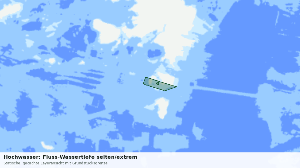 Statische Kartenansicht: Hochwasser: Fluss-Wassertiefe selten/extrem