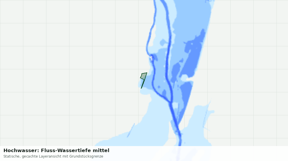 Statische Kartenansicht: Hochwasser: Fluss-Wassertiefe mittel