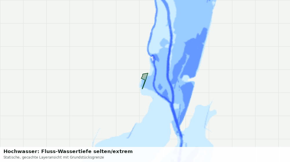 Statische Kartenansicht: Hochwasser: Fluss-Wassertiefe selten/extrem
