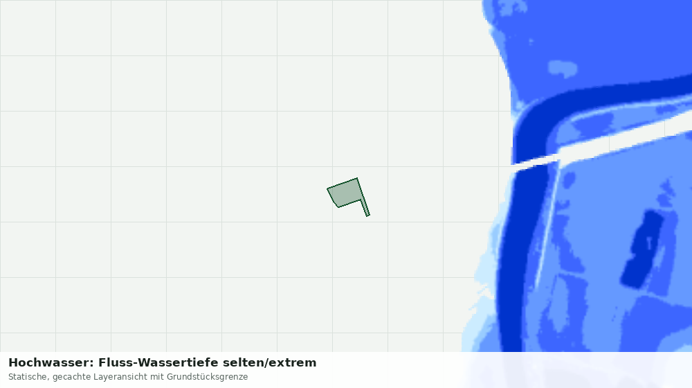 Statische Kartenansicht: Hochwasser: Fluss-Wassertiefe selten/extrem