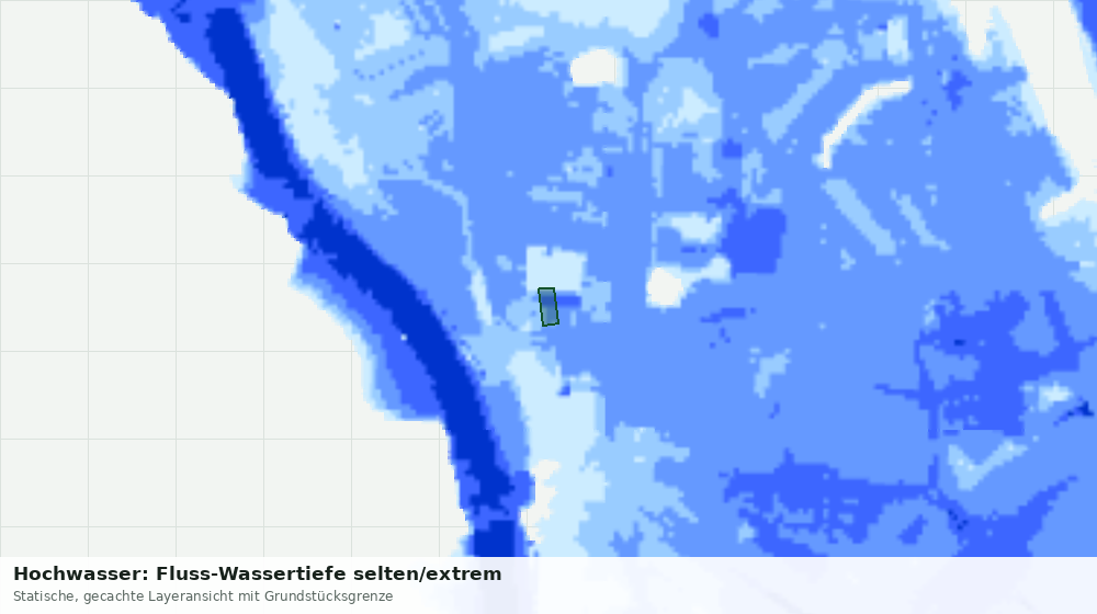 Statische Kartenansicht: Hochwasser: Fluss-Wassertiefe selten/extrem