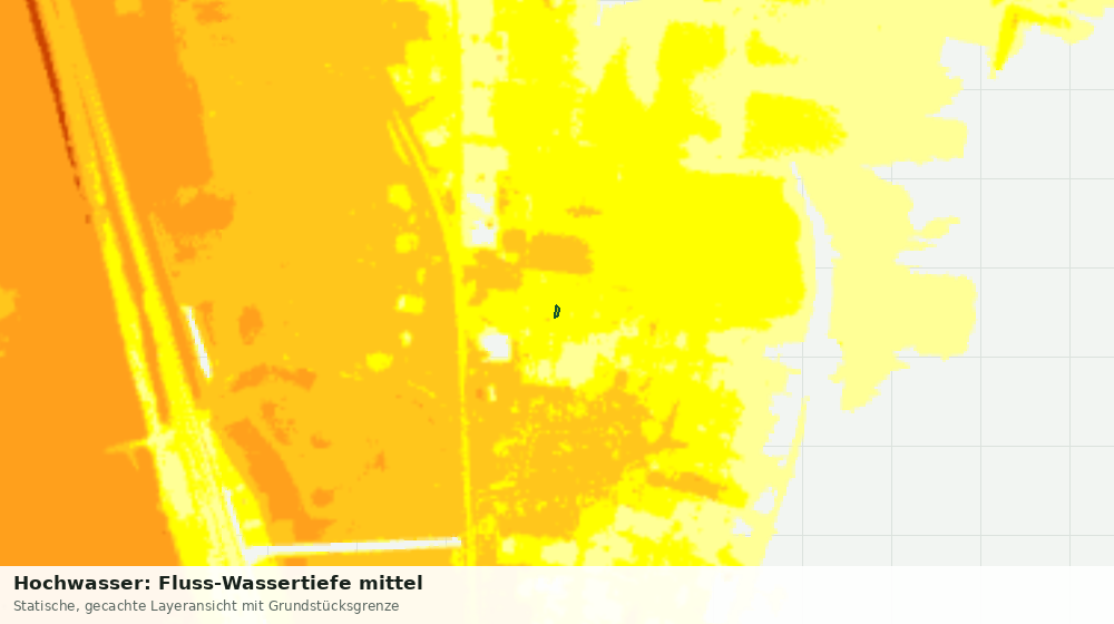 Statische Kartenansicht: Hochwasser: Fluss-Wassertiefe mittel