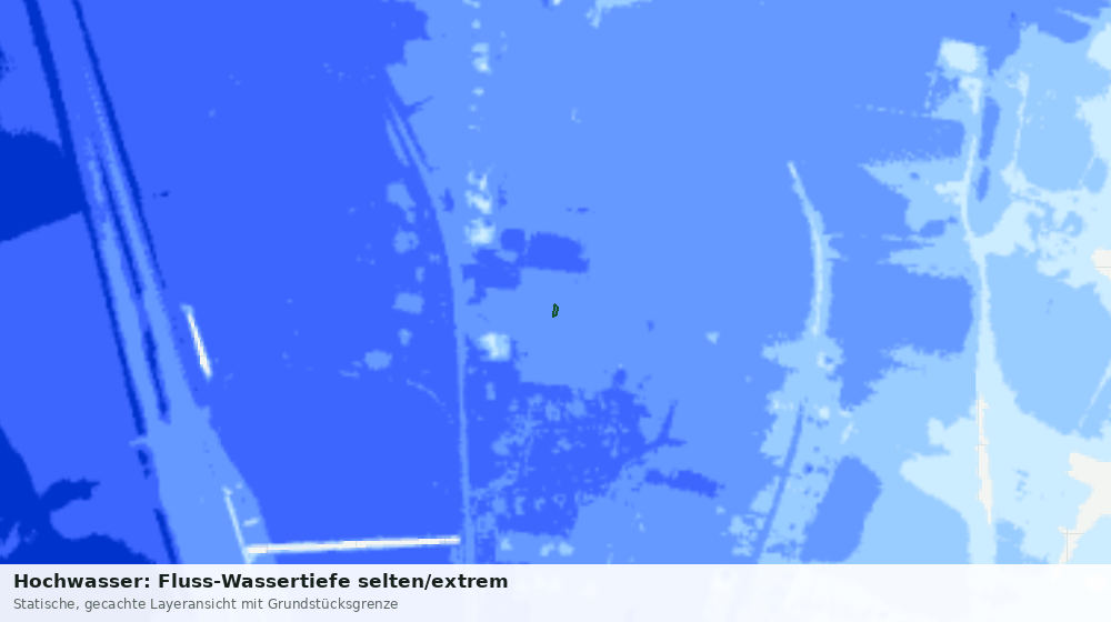 Statische Kartenansicht: Hochwasser: Fluss-Wassertiefe selten/extrem