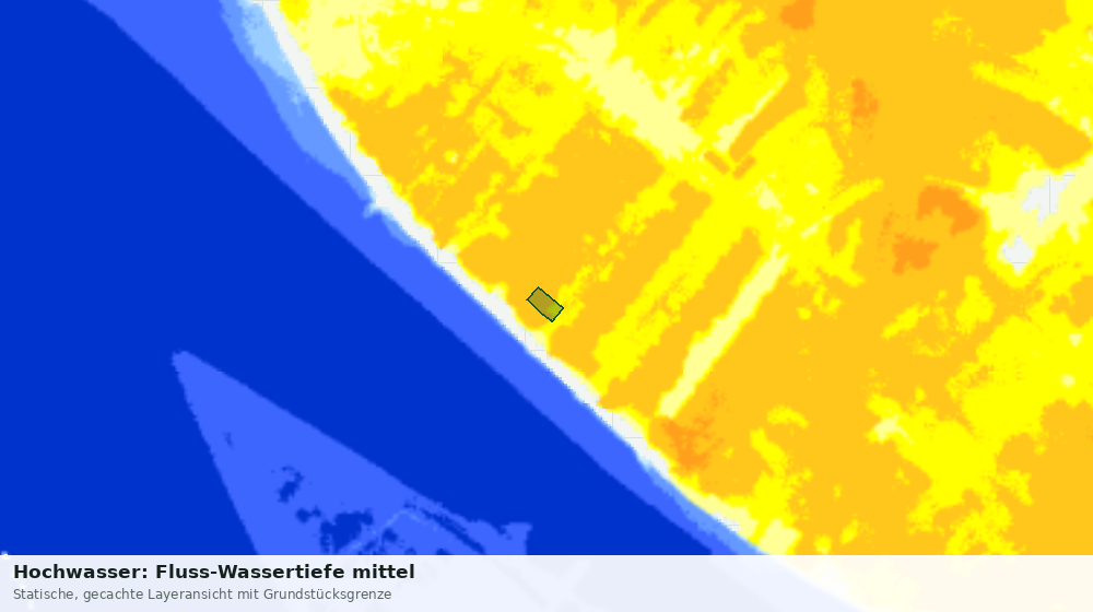 Statische Kartenansicht: Hochwasser: Fluss-Wassertiefe mittel