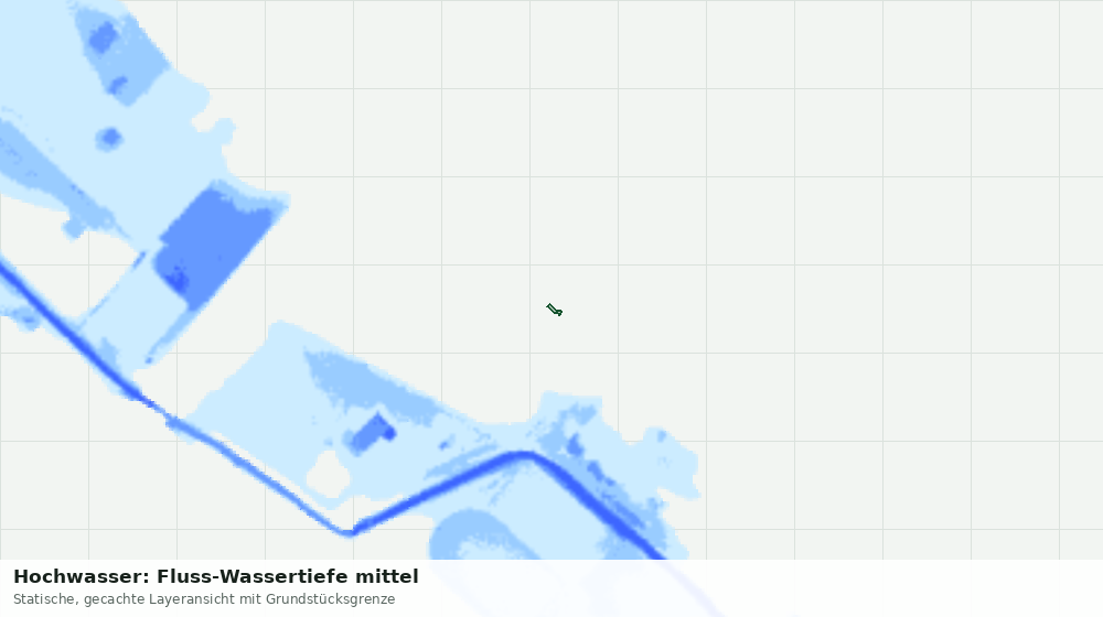 Statische Kartenansicht: Hochwasser: Fluss-Wassertiefe mittel