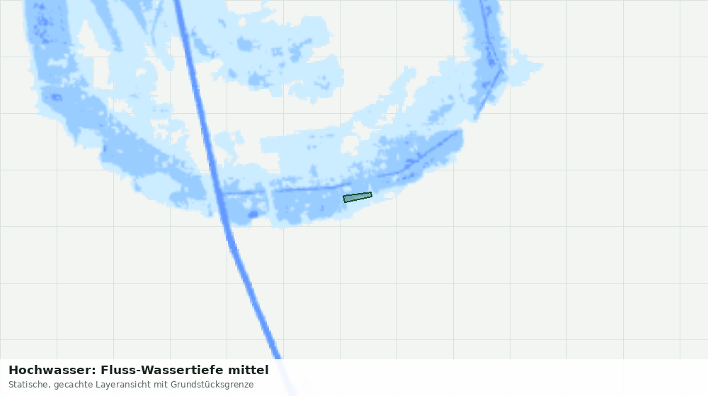 Statische Kartenansicht: Hochwasser: Fluss-Wassertiefe mittel