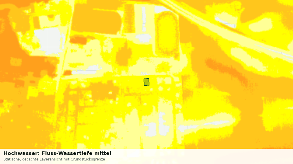 Statische Kartenansicht: Hochwasser: Fluss-Wassertiefe mittel