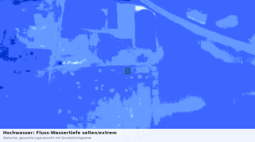 Statische Kartenansicht: Hochwasser: Fluss-Wassertiefe selten/extrem