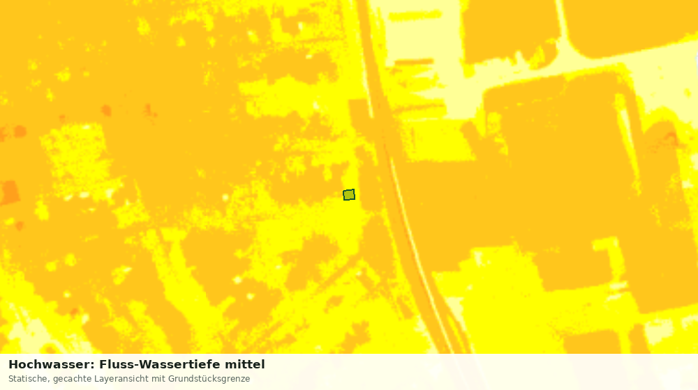 Statische Kartenansicht: Hochwasser: Fluss-Wassertiefe mittel