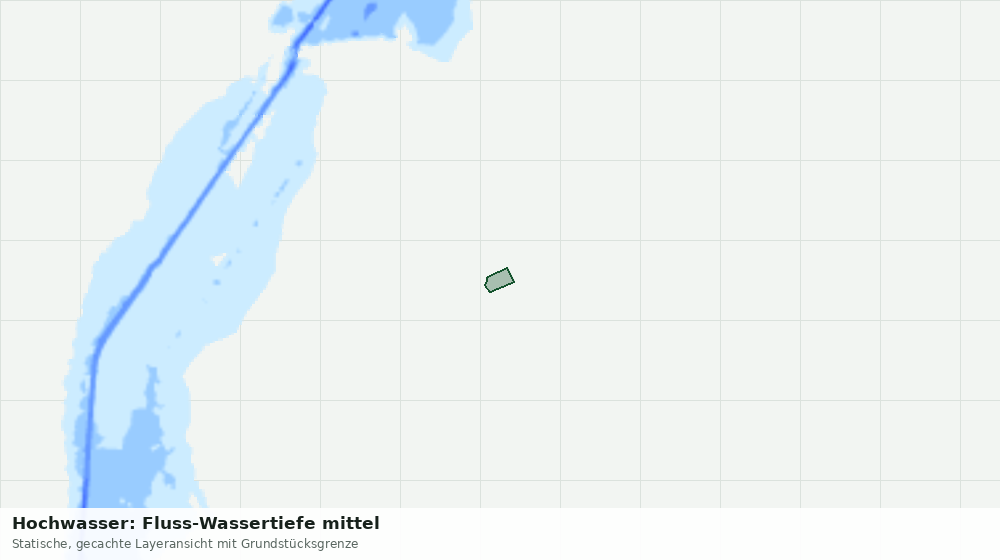Statische Kartenansicht: Hochwasser: Fluss-Wassertiefe mittel