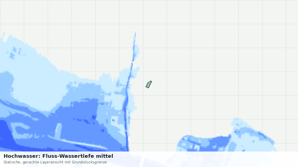Statische Kartenansicht: Hochwasser: Fluss-Wassertiefe mittel