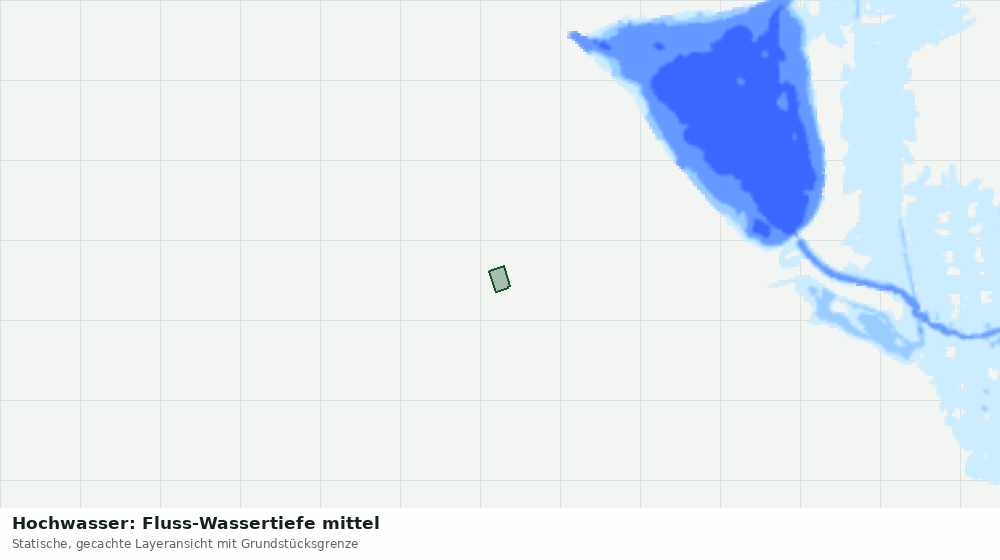Statische Kartenansicht: Hochwasser: Fluss-Wassertiefe mittel