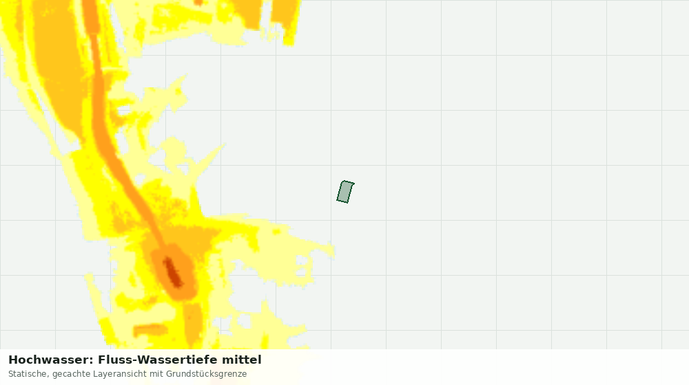Statische Kartenansicht: Hochwasser: Fluss-Wassertiefe mittel