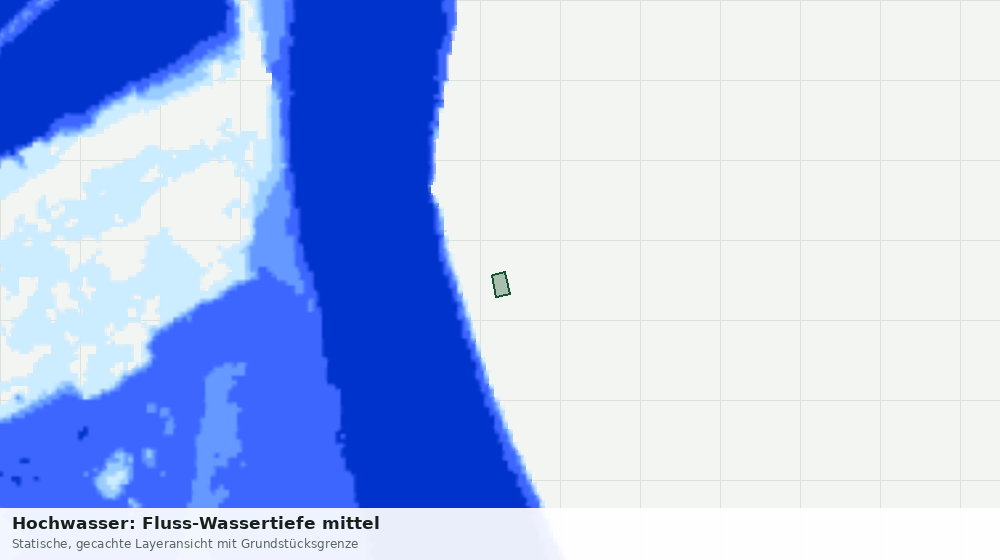 Statische Kartenansicht: Hochwasser: Fluss-Wassertiefe mittel