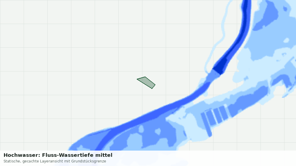 Statische Kartenansicht: Hochwasser: Fluss-Wassertiefe mittel