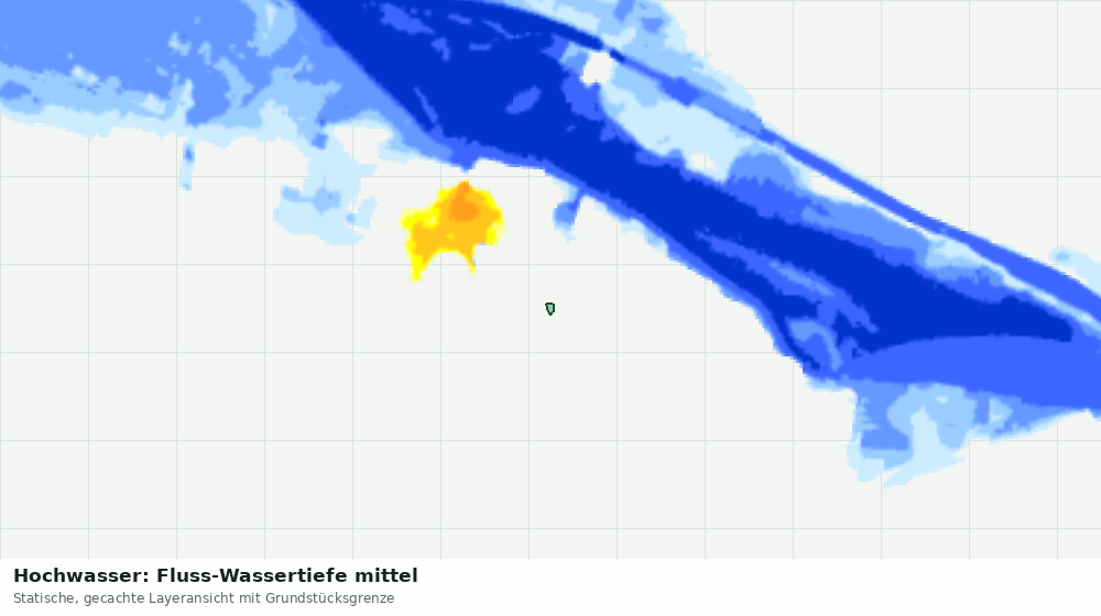 Statische Kartenansicht: Hochwasser: Fluss-Wassertiefe mittel