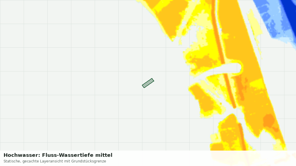Statische Kartenansicht: Hochwasser: Fluss-Wassertiefe mittel