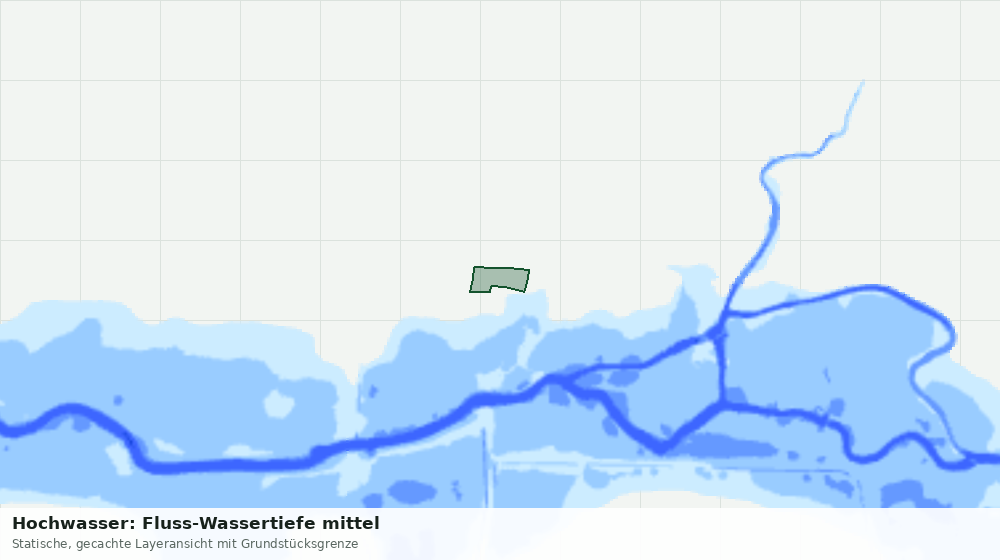 Statische Kartenansicht: Hochwasser: Fluss-Wassertiefe mittel