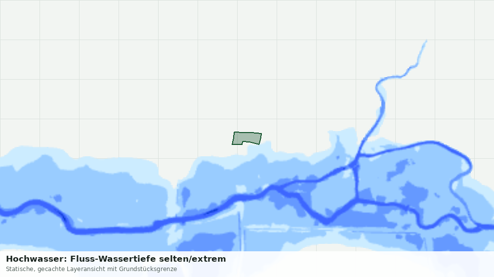 Statische Kartenansicht: Hochwasser: Fluss-Wassertiefe selten/extrem