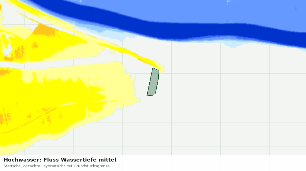Statische Kartenansicht: Hochwasser: Fluss-Wassertiefe mittel