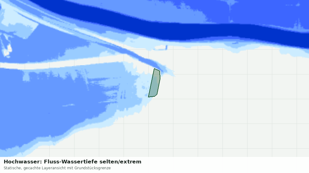 Statische Kartenansicht: Hochwasser: Fluss-Wassertiefe selten/extrem