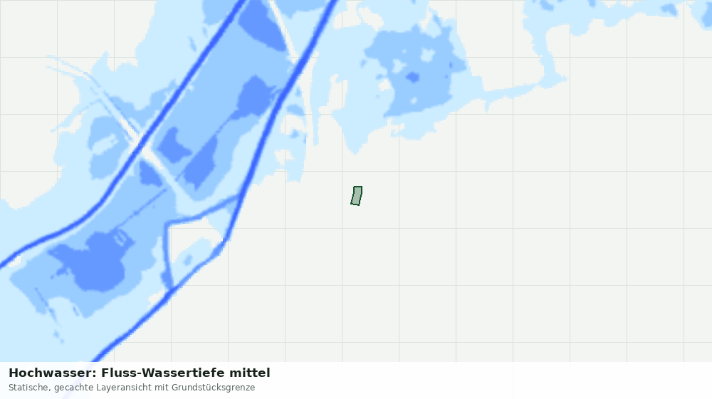 Statische Kartenansicht: Hochwasser: Fluss-Wassertiefe mittel