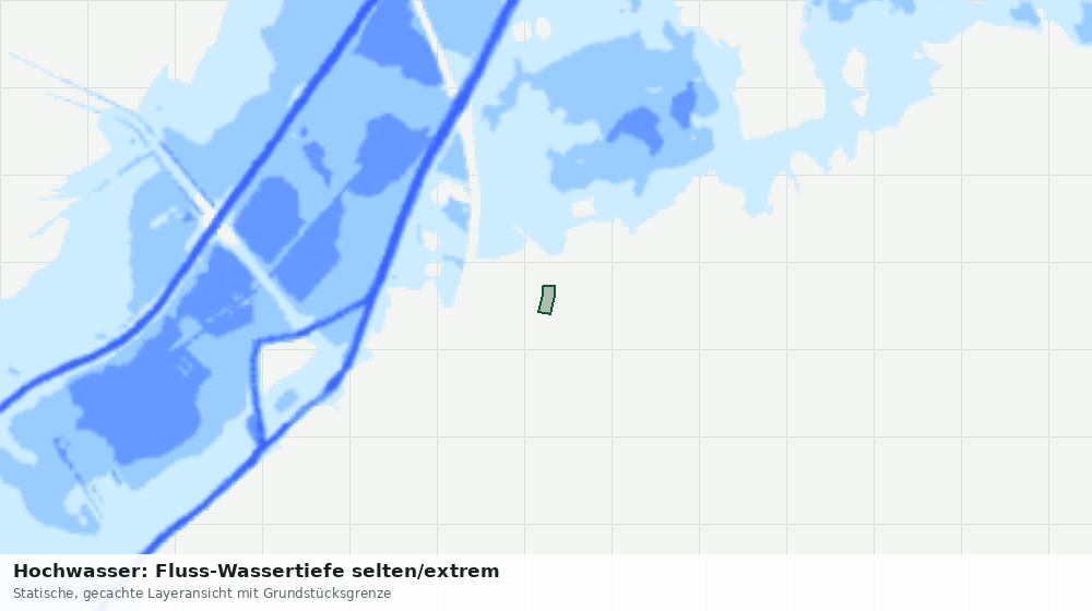 Statische Kartenansicht: Hochwasser: Fluss-Wassertiefe selten/extrem