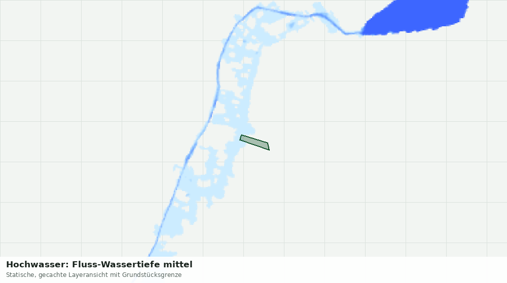 Statische Kartenansicht: Hochwasser: Fluss-Wassertiefe mittel